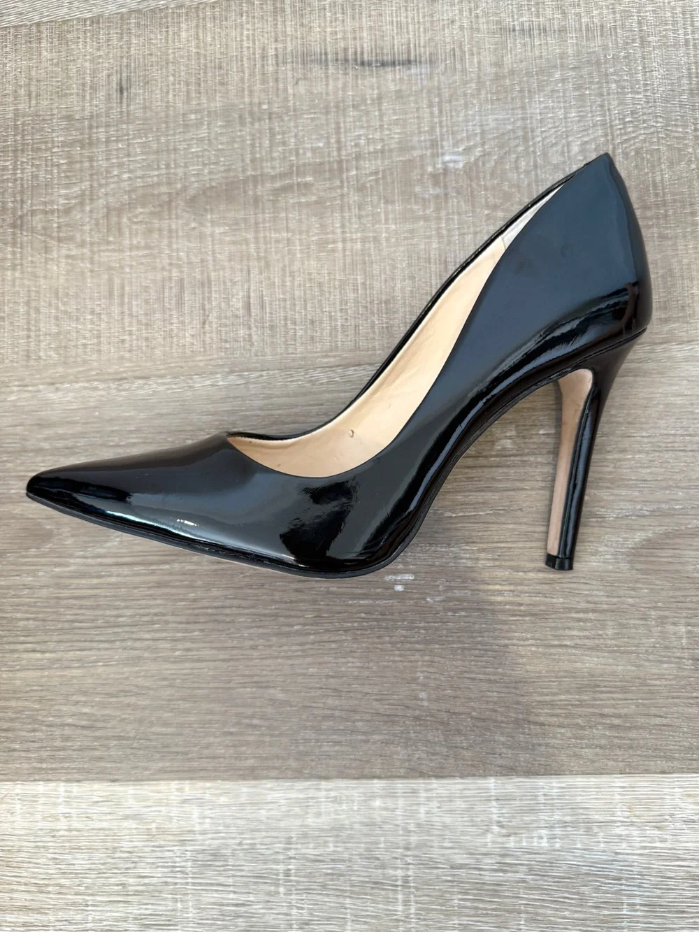 Jessica Simpson Cassani Size 7.5 Black Patent Pointed Toe Stiletto Pumps